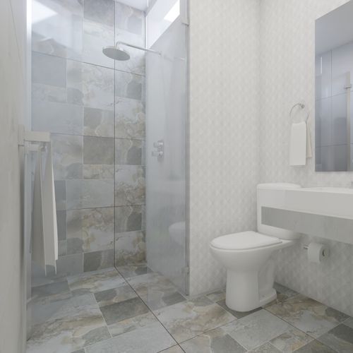 Porcelanato Esmaltado 60x60 Laja Gris Rustico Texturado Rectificado