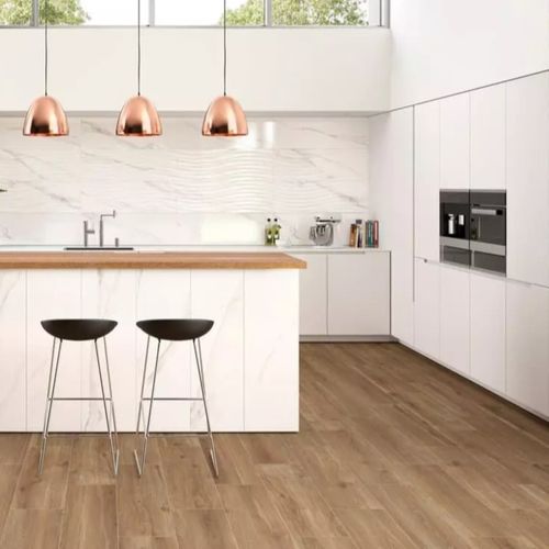 Porcelanato Esmaltado 30x150 Woodville Miel Madera Mate Rectificado