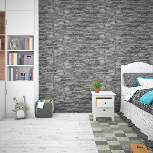 Porcelanato Revestimiento 30x60 Sherú Gris Rustico Texturado Rectificado