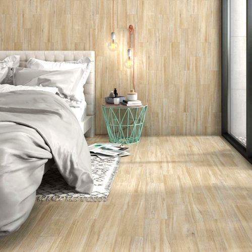 Porcelanato Esmaltado 24x88 Baltimore Beige Madera Mate