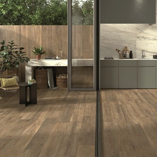Porcelanato Esmaltado 23x120 Kimberley Nogal Madera Mate