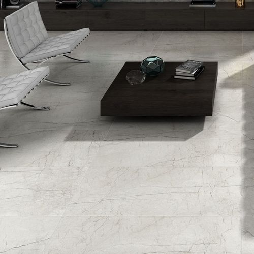 Porcelanato Esmaltado 60x120 Zurich Blanco Marmolizado Lappato Rectificado