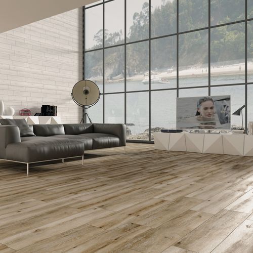 Porcelanato Esmaltado 25x100 Forever Roble Madera Mate
