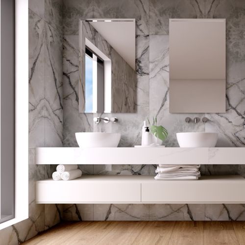 Porcelanato Esmaltado 60x120 Artico Grey Marmolizado Pulido Rectificado
