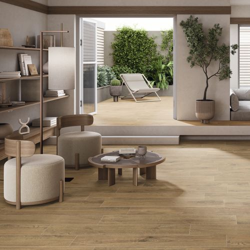 Porcelanato Esmaltado 30x150 Amberly Oak Madera Mate Rectificado