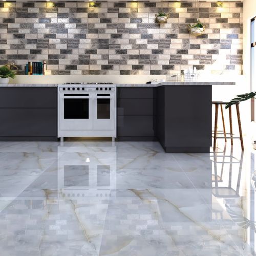 Gres Porcelánico Esmaltado 60x120 Essenza Beige Marmolizado Pulido Rectificado