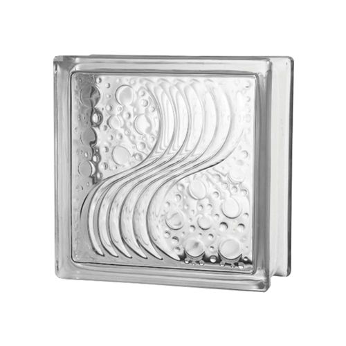 Block de Vidrio 19x19x8cm Olas Marinas Hamburgo