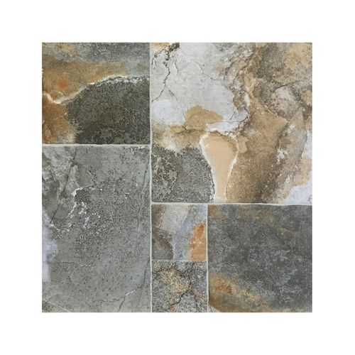 Porcelanato Esmaltado 60x60 Laja Gris Rustico Texturado Rectificado