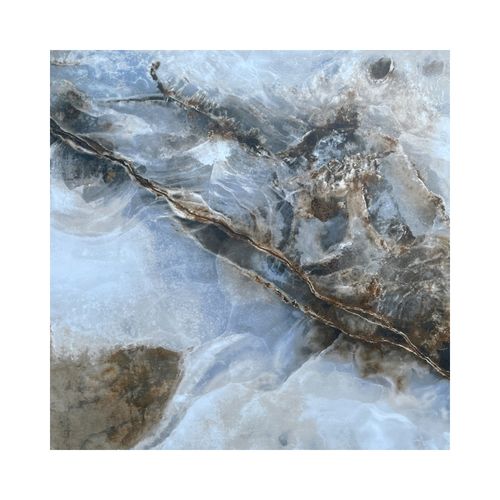 Porcelanato Esmaltado 60x60 Jakarta Blue Marmolizado Carving Rectificado