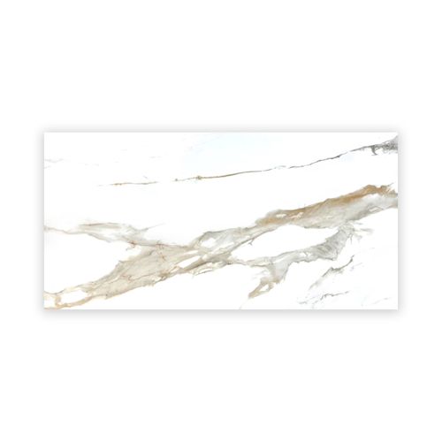 Porcelanato Esmaltado 60x120 Piamonte Gold Calacata Semimate Rectificado