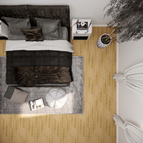 Gres Porcelánico Esmaltado 15x90 Salem Caoba Madera Semimate Rectificado