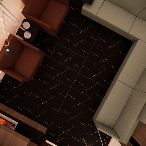 Porcelanato Esmaltado 60x120 Braviti Black Marmolizado Pulido Rectificado