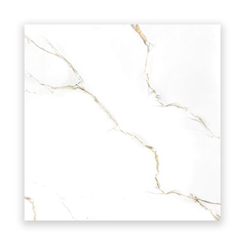 Porcelanato Esmaltado 60x60 Alaska Blanco Gold Marmolizado Pulido Rectificado