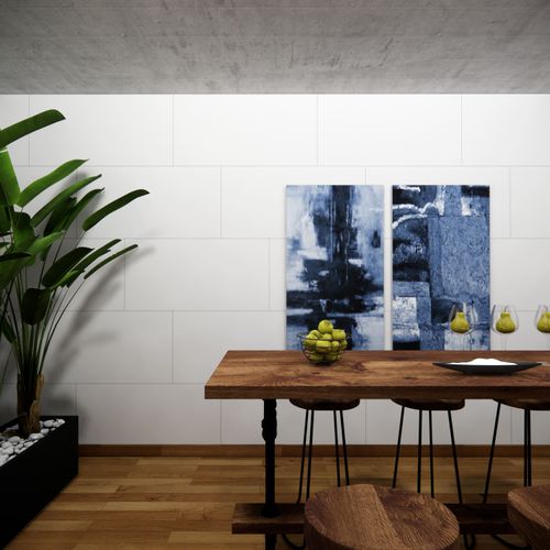 Porcelanato Esmaltado 60x120 Blanco Nieve Unicolor Pulido Rectificado