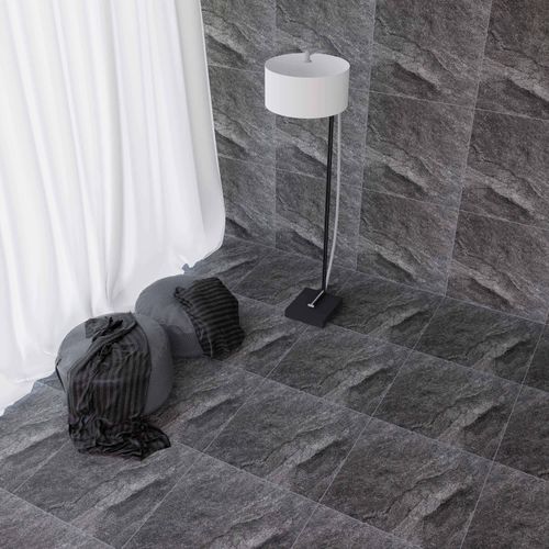 Porcelanato Esmaltado 60x60 Asfalto Gris Claro Rustico Mate Rectificado