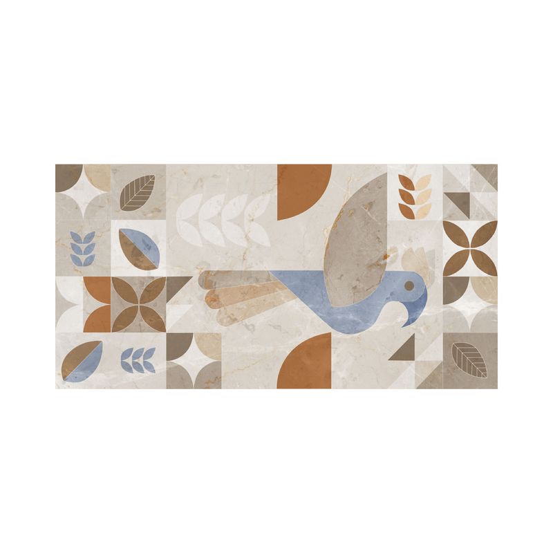 __17447_Porcelanato Esmaltado Floral Semimate Amazon Birds BeigeMarron 60x120 Appolo-11-13