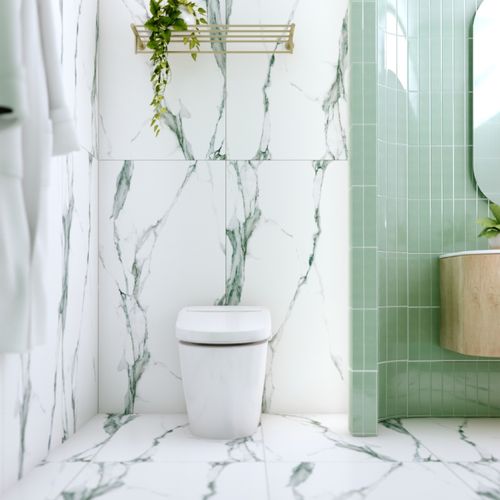 Gres Porcelánico Esmaltado 60x120 Naos Green Calacata Pulido Rectificado
