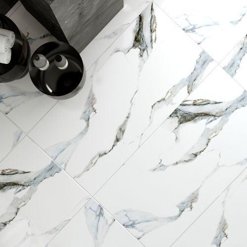 Gres Porcelánico Esmaltado 60x120 Naos Blue Calacata Pulido Rectificado