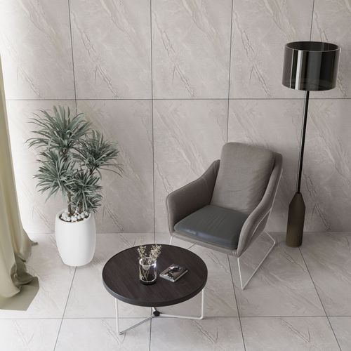 Porcelanato Esmaltado 60x120 Soveraia White Marmolizado Carving Rectificado