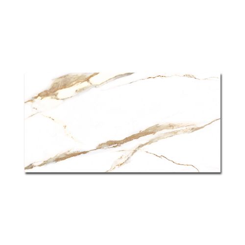 Gres Porcelánico Esmaltado 60x120 Lisboa Gold Calacata Pulido Rectificado