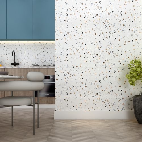 Gres Porcelánico Esmaltado 60x120 Crisp Mix Terrazo Pulido Rectificado