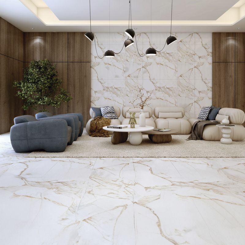 17496_Gres Porcelanico Esmaltado Marmolizado Pulido Midas BlancoBeige 60x60 Appolo