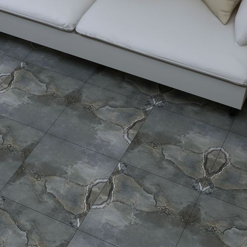 Gres Porcelánico Esmaltado 60x60 Patagonia Brown Marmolizado Pulido Rectificado