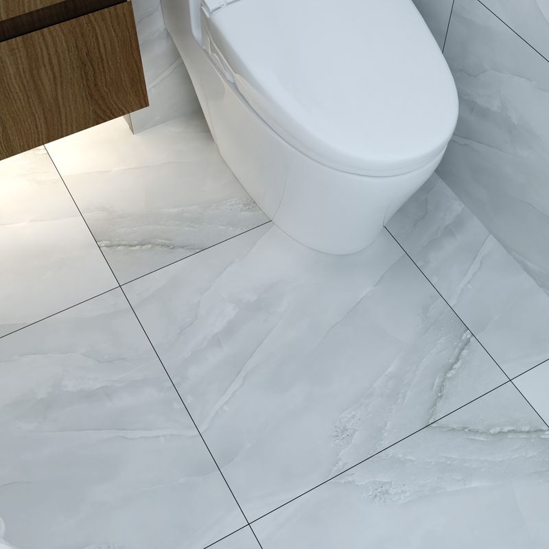 17063 Porcelanato Esmaltado 60x60 Potomac Gris Marmolizado Brillo Rectificado