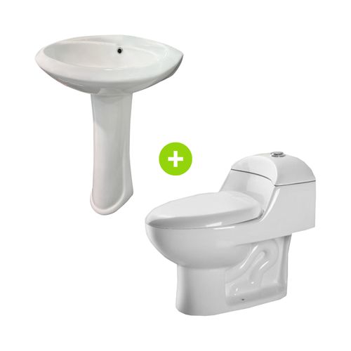 Combo One Piece Artemis + Lavatorio con Pedestal Stylo