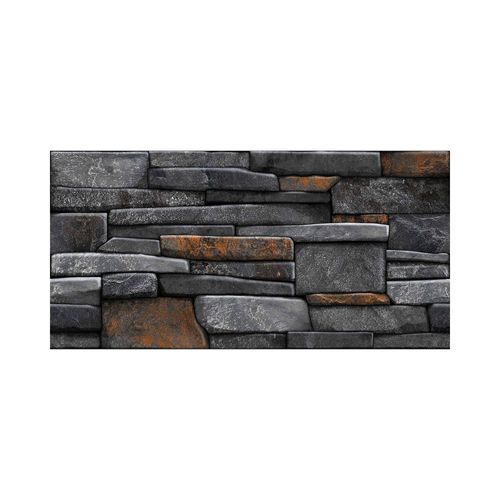Cerámico Mayólica 30x60cm Albany Mix Black Rustico Texturado