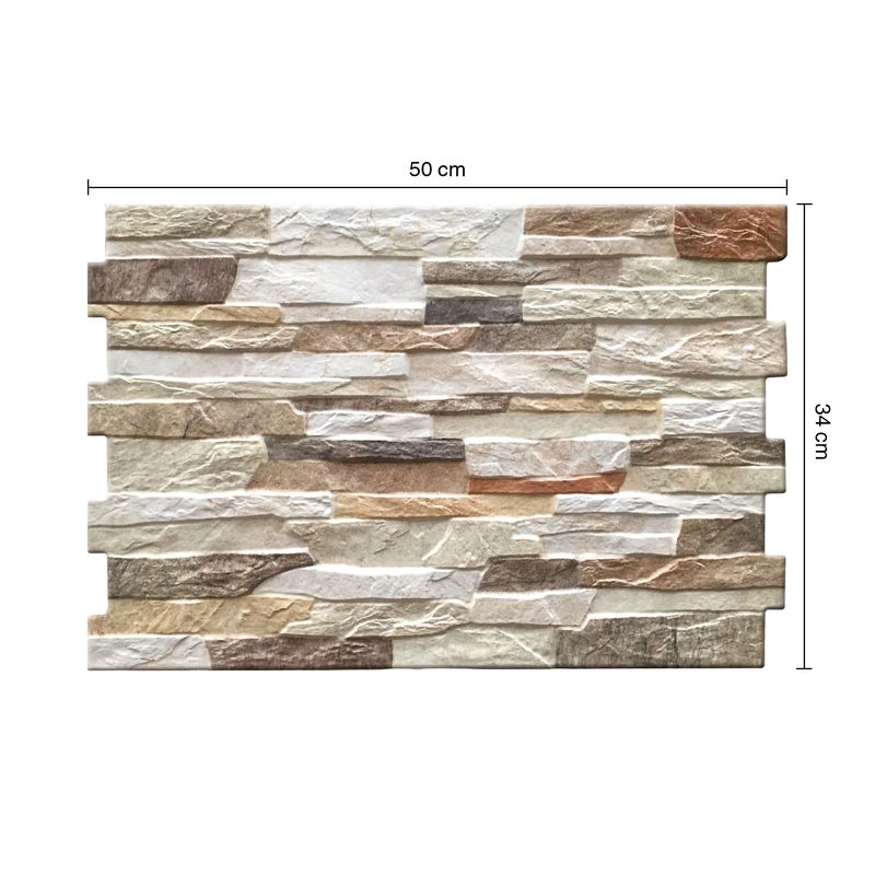 3202 Ceramico Revestimiento 34x50 Andes Mix Rustico Texturado Rectificado