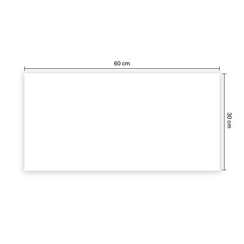 Cerámico Mayólica 30x60cm Niveo Blanco Unicolor Brillo Rectificado