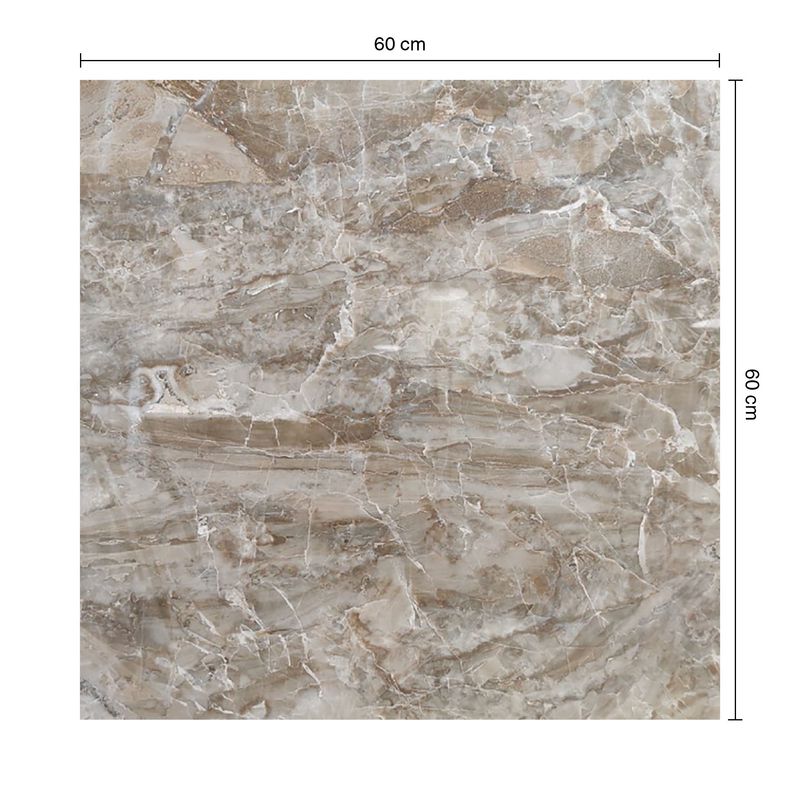 3534 Porcelanato Esmaltado 60x60 Namibia Marron Marmolizado Pulido