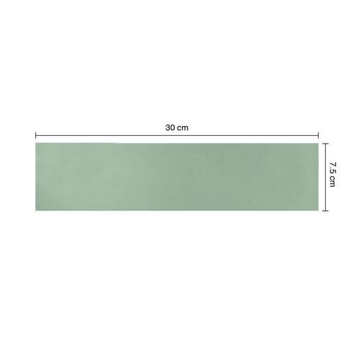 Cerámico Mayólica 7.5x30cm Flandes Verde Unicolor Brillo Rectificado