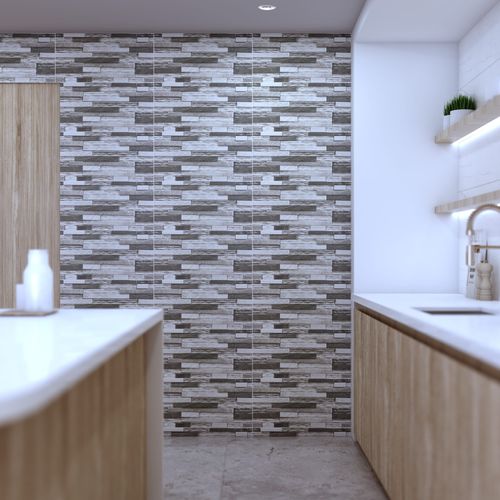 Porcelanato Revestimiento 30x60cm Zadar Gris Rústico Texturado Rectificado