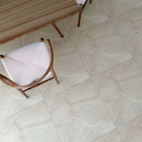 Cerámico Piso 60x60cm Napoles Arena Marmolizado Brillo Rectificado