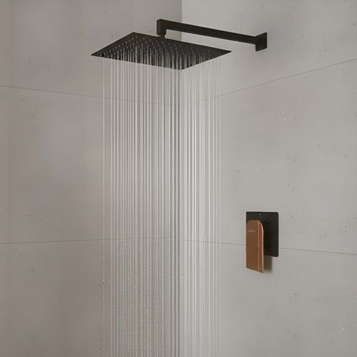 Monocomando de Ducha Eleganza Black/Rose Gold Appolo