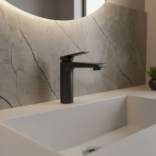 Monocomando Lavatorio Baja Luxe Black Appolo