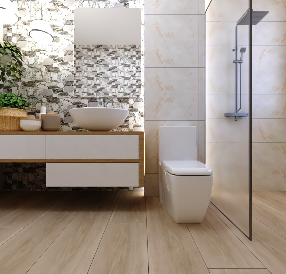 Baño Rústico